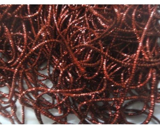 MAROON - 150 Inches French Metal Wire Gimp Coil Bullion Purl - Check Rough - 3.80 Meters